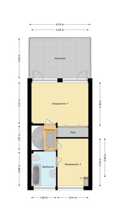 Floorplan - Veenenburgerlaan 11, 2182 DA Hillegom